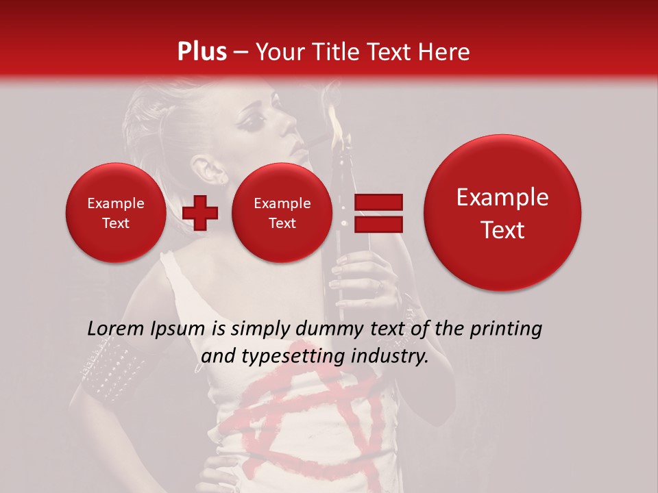 Female Antiglobalism Girl PowerPoint Template