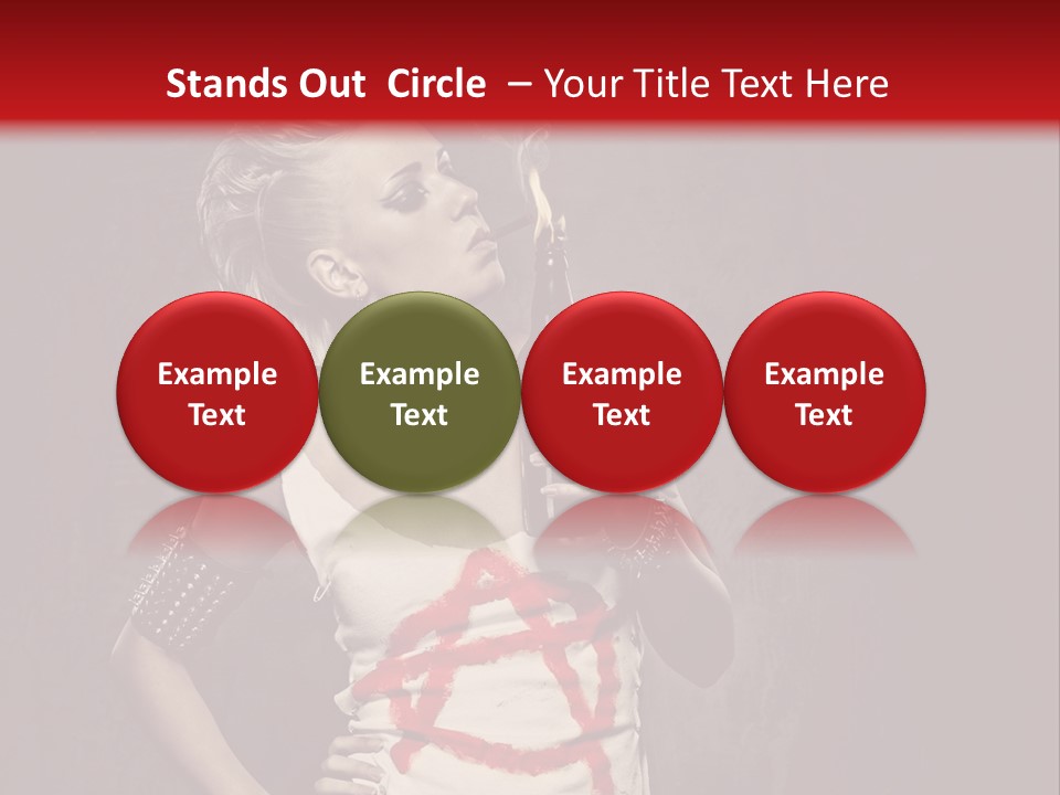 Female Antiglobalism Girl PowerPoint Template