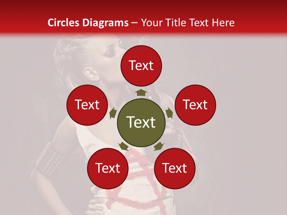 Female Antiglobalism Girl PowerPoint Template