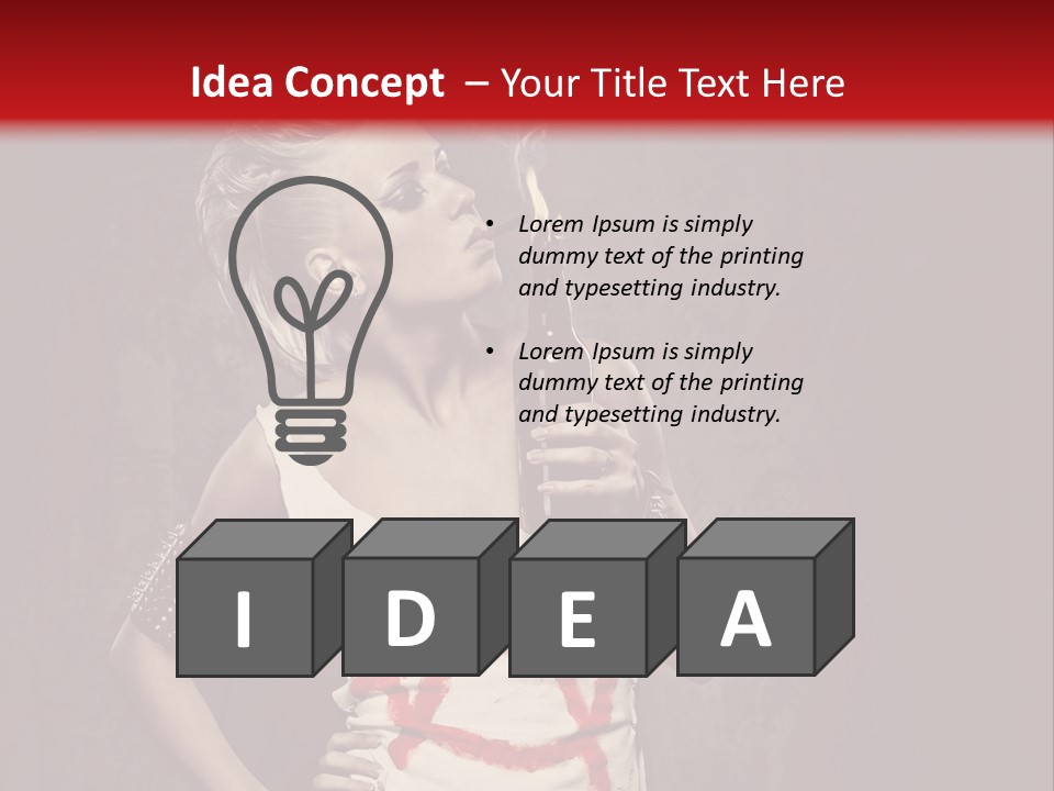 Female Antiglobalism Girl PowerPoint Template