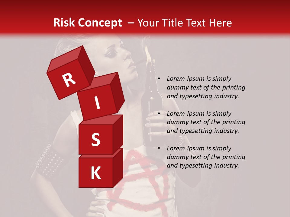 Female Antiglobalism Girl PowerPoint Template