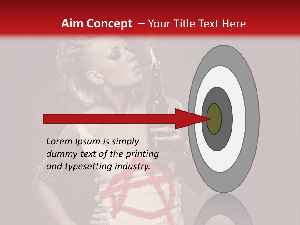 Female Antiglobalism Girl PowerPoint Template