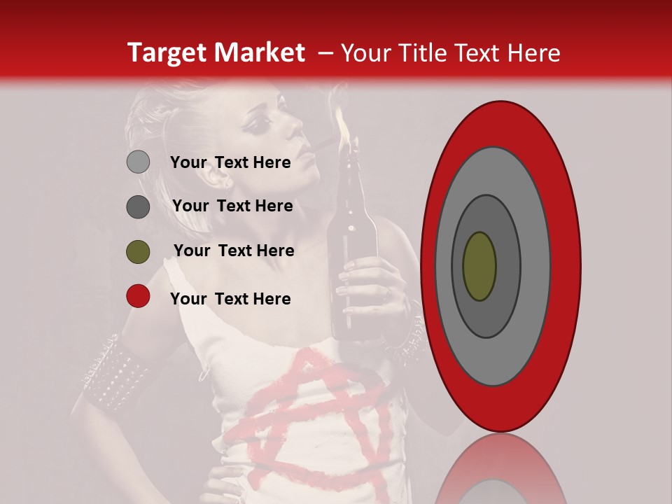 Female Antiglobalism Girl PowerPoint Template