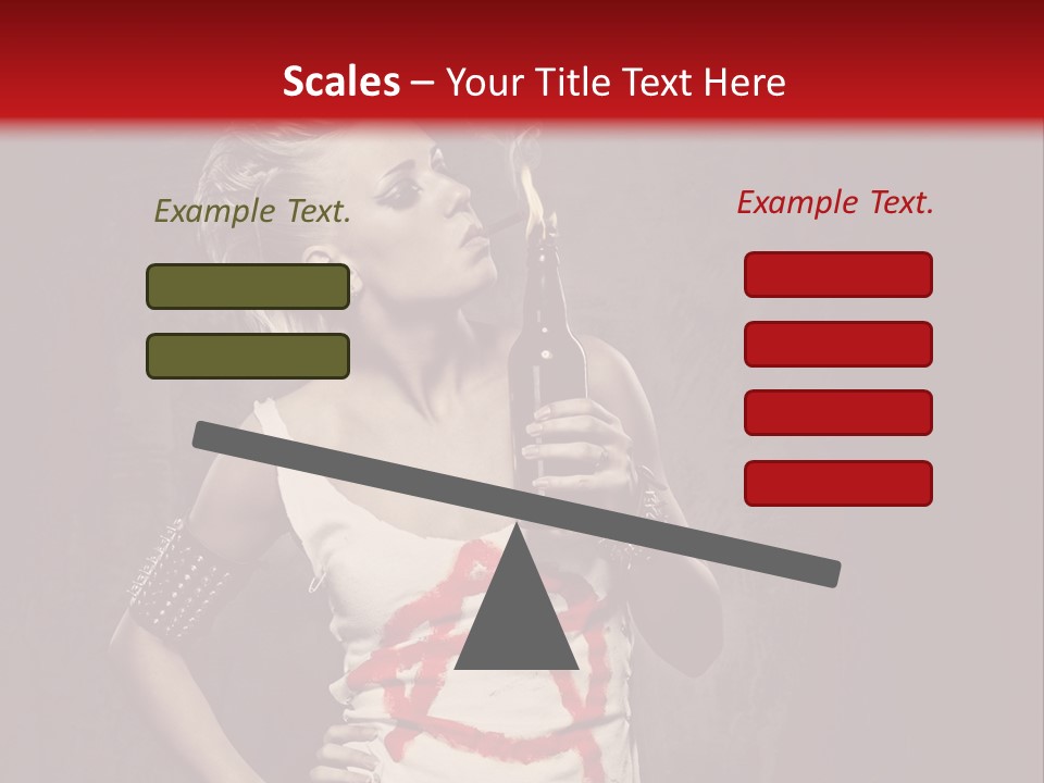 Female Antiglobalism Girl PowerPoint Template