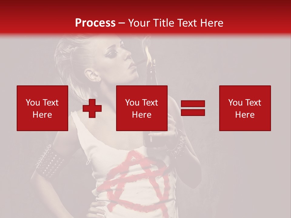 Female Antiglobalism Girl PowerPoint Template