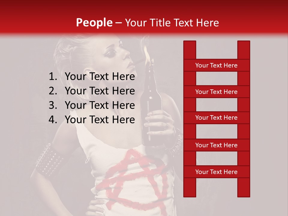 Female Antiglobalism Girl PowerPoint Template