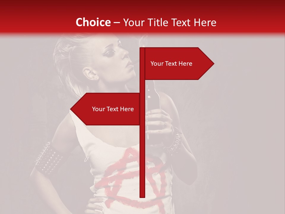 Female Antiglobalism Girl PowerPoint Template