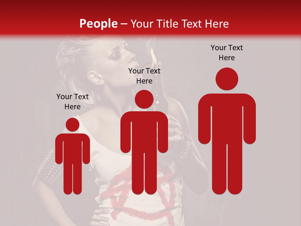 Female Antiglobalism Girl PowerPoint Template