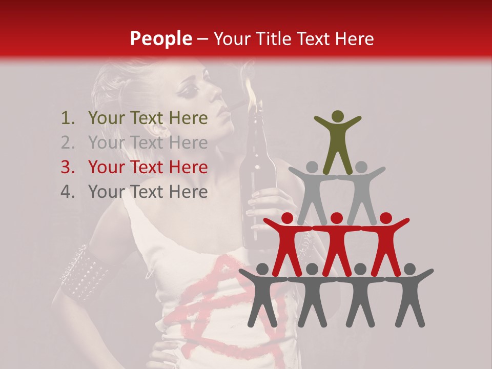 Female Antiglobalism Girl PowerPoint Template