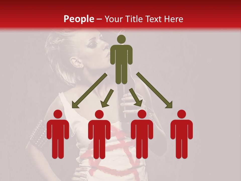 Female Antiglobalism Girl PowerPoint Template