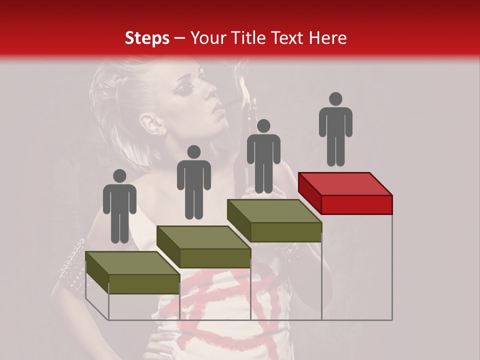 Female Antiglobalism Girl PowerPoint Template