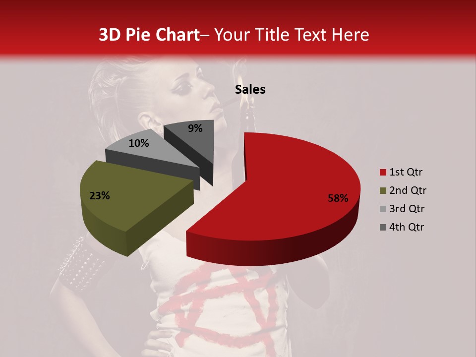 Female Antiglobalism Girl PowerPoint Template