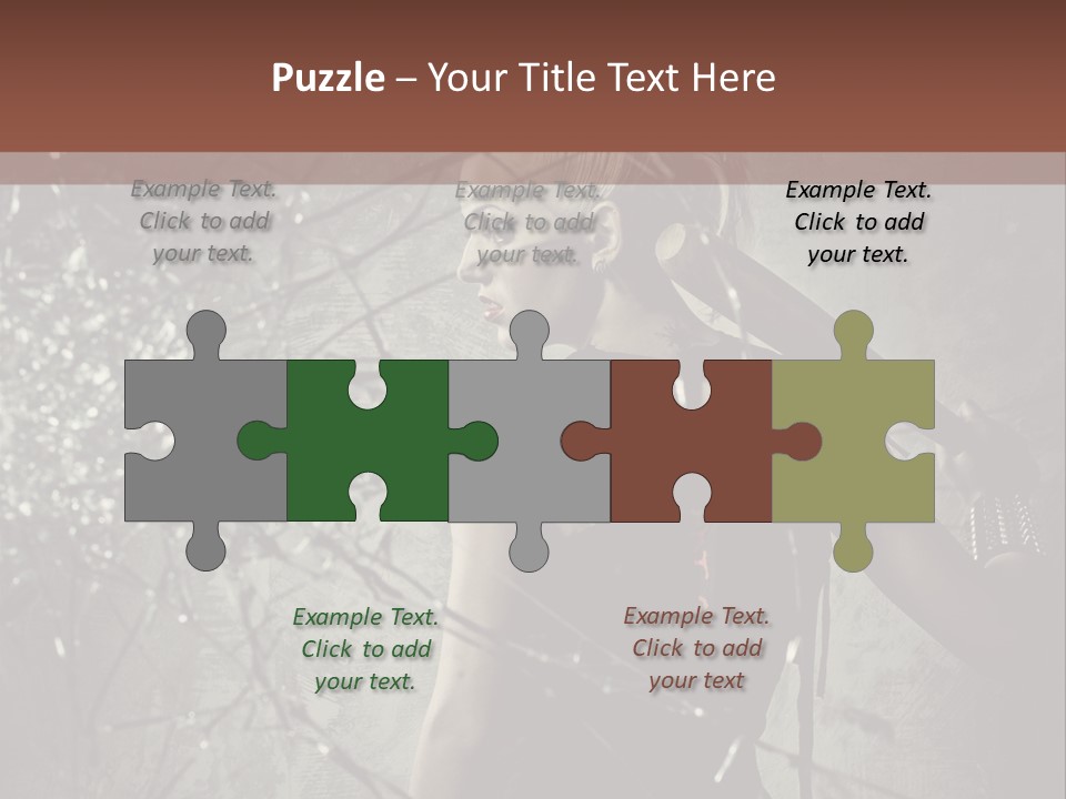 Hairstyle Vandalism Woman PowerPoint Template