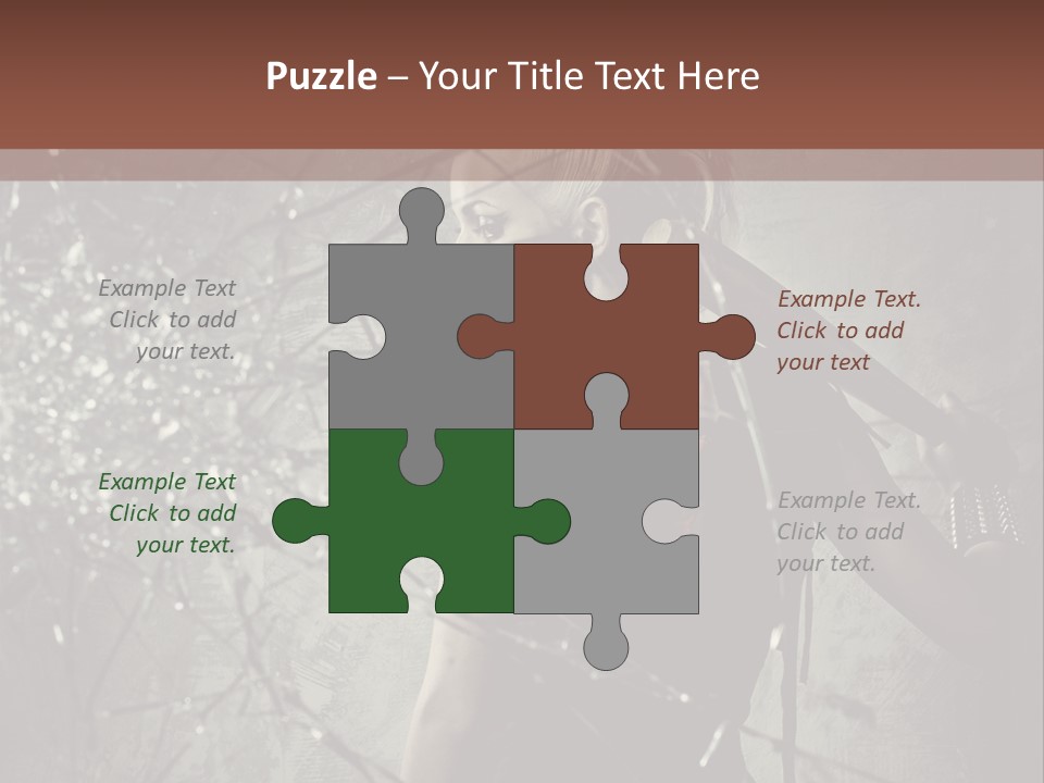 Hairstyle Vandalism Woman PowerPoint Template