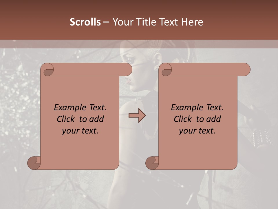 Hairstyle Vandalism Woman PowerPoint Template
