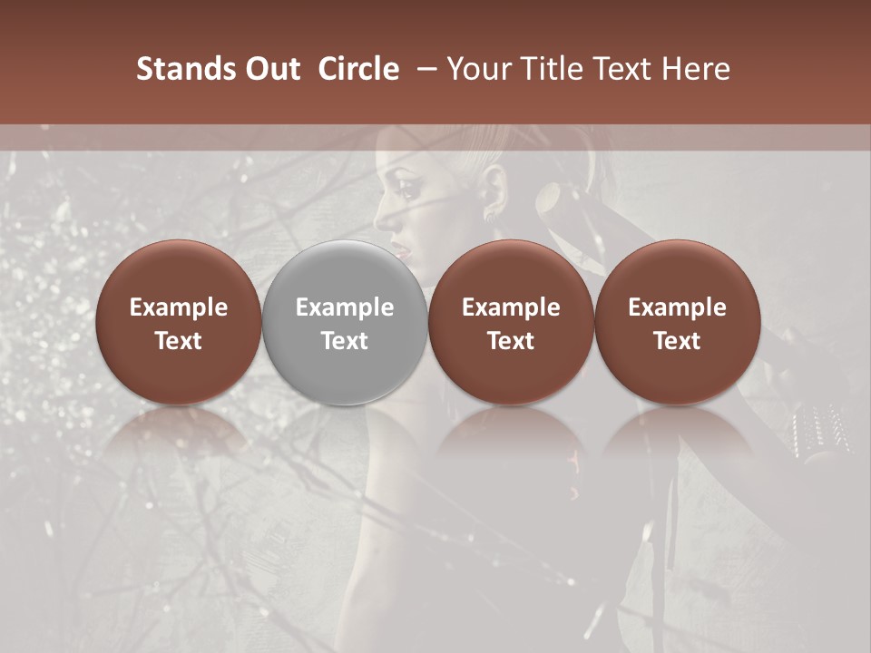 Hairstyle Vandalism Woman PowerPoint Template