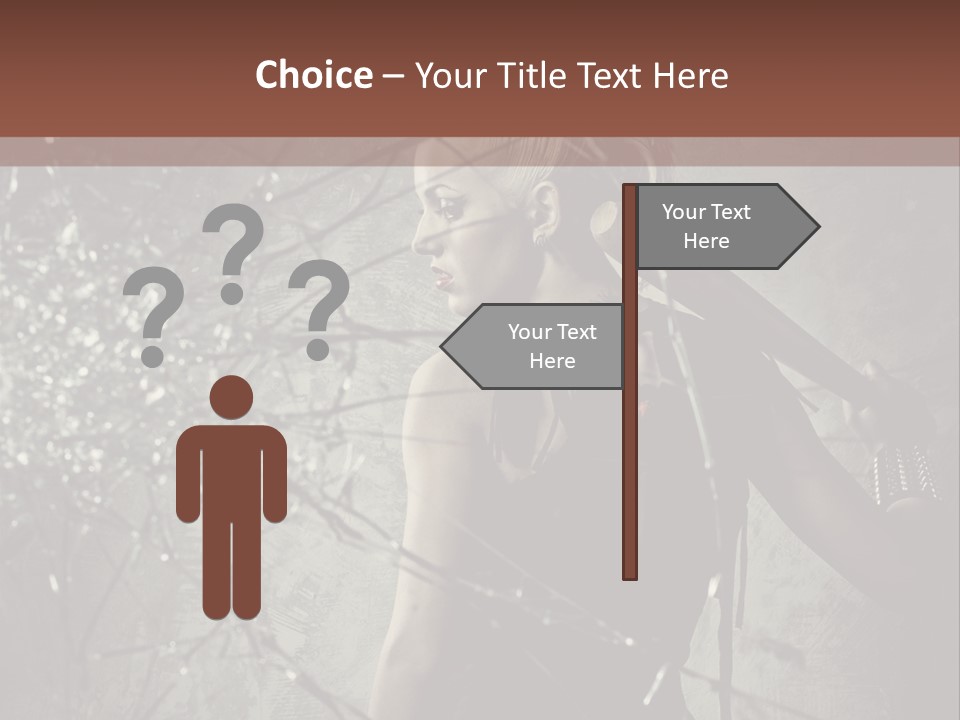 Hairstyle Vandalism Woman PowerPoint Template