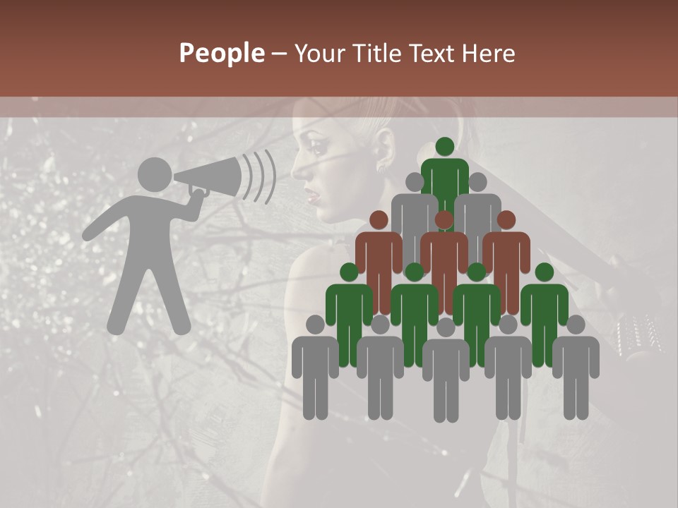 Hairstyle Vandalism Woman PowerPoint Template