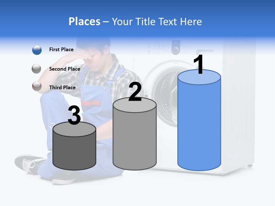 Young Dungarees Desperate PowerPoint Template