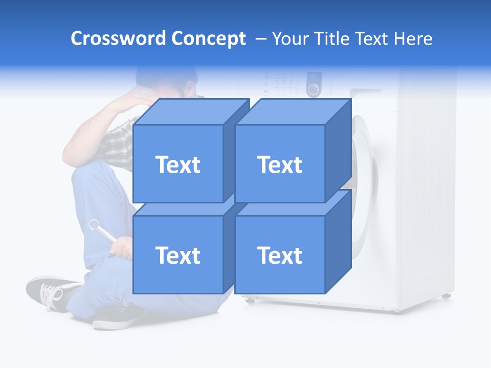 Young Dungarees Desperate PowerPoint Template