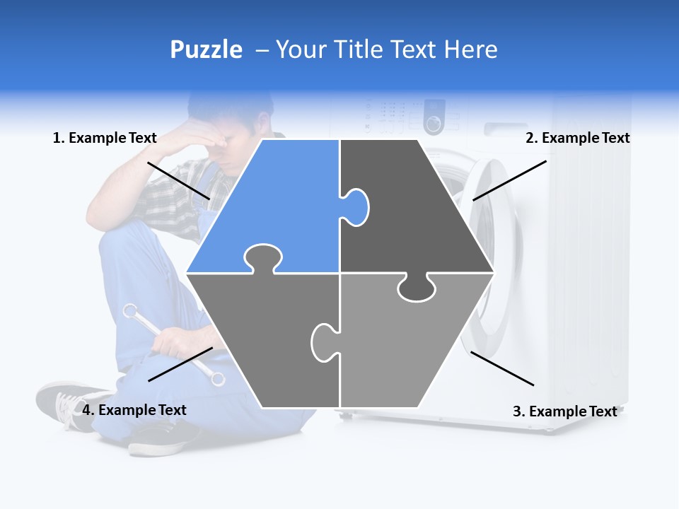 Young Dungarees Desperate PowerPoint Template