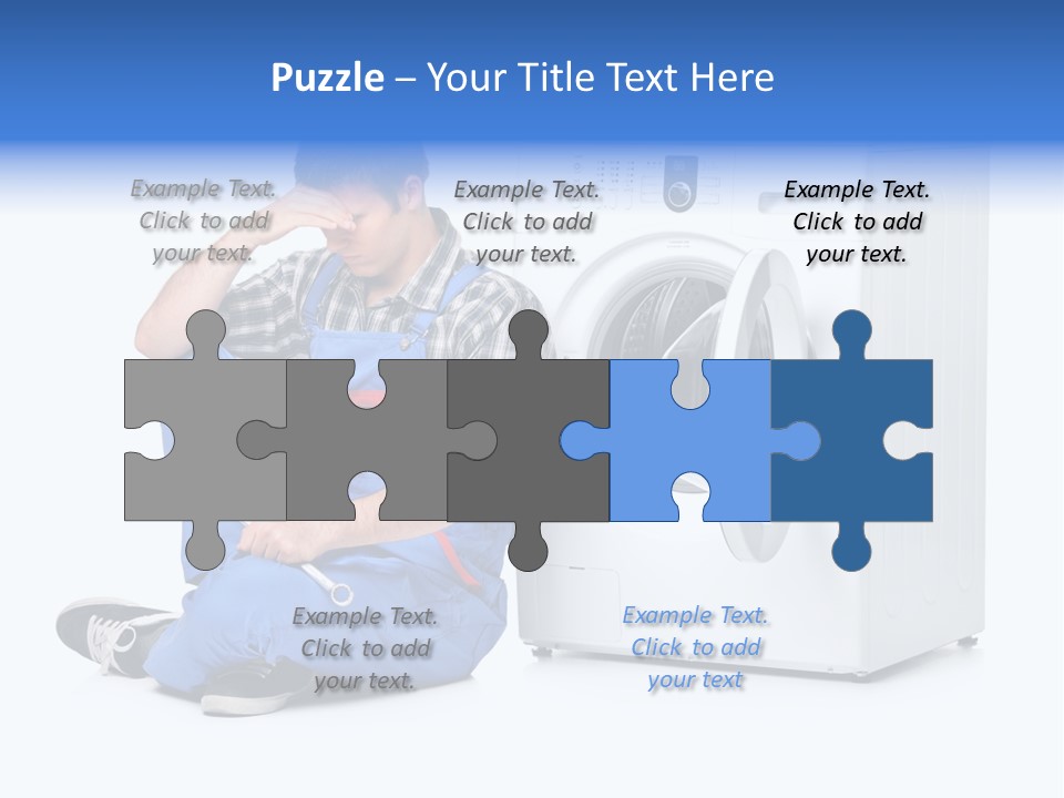 Young Dungarees Desperate PowerPoint Template