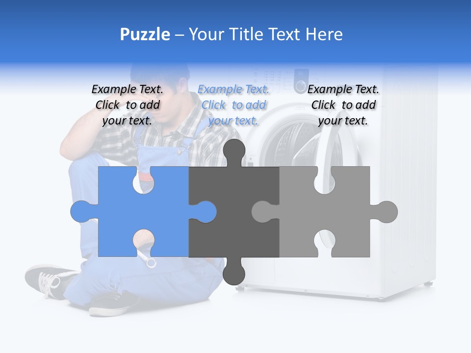 Young Dungarees Desperate PowerPoint Template