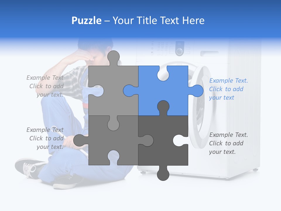 Young Dungarees Desperate PowerPoint Template