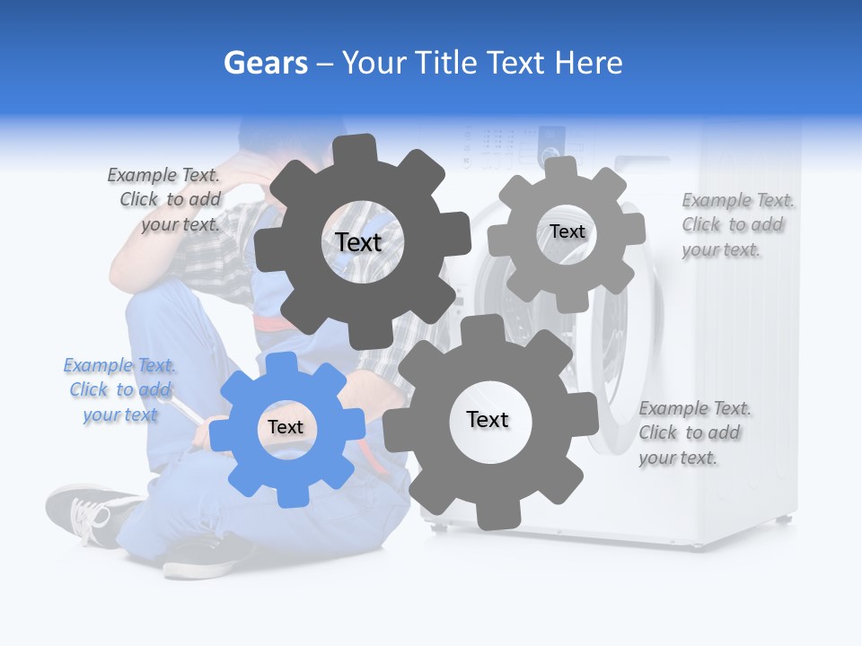 Young Dungarees Desperate PowerPoint Template