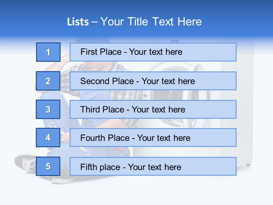 Young Dungarees Desperate PowerPoint Template