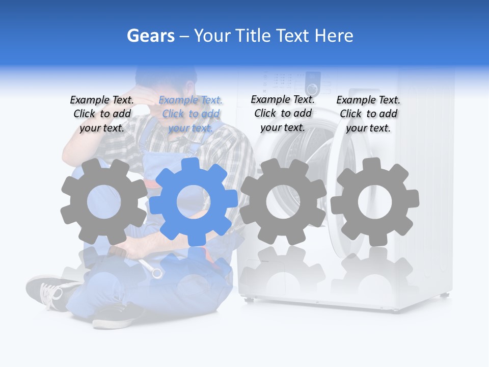 Young Dungarees Desperate PowerPoint Template