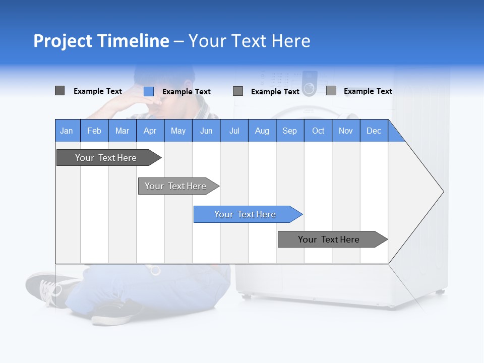 Young Dungarees Desperate PowerPoint Template