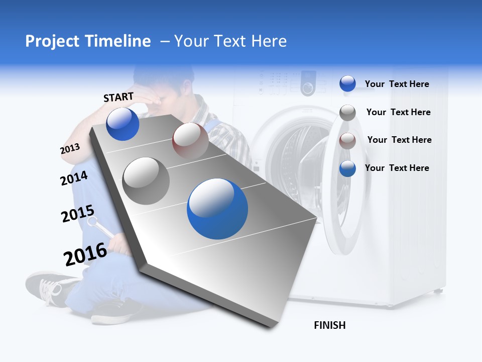 Young Dungarees Desperate PowerPoint Template