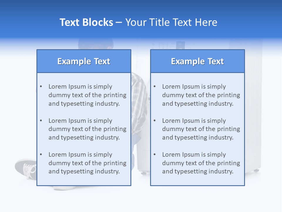 Young Dungarees Desperate PowerPoint Template