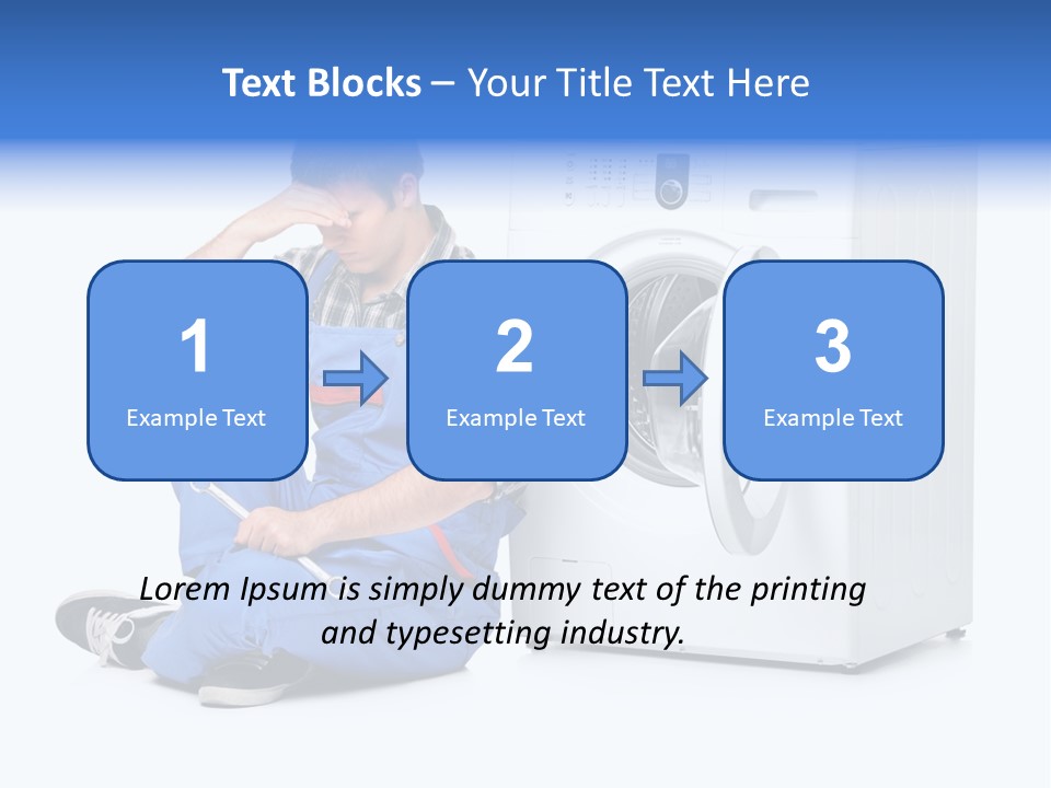 Young Dungarees Desperate PowerPoint Template