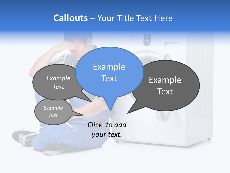 Young Dungarees Desperate PowerPoint Template