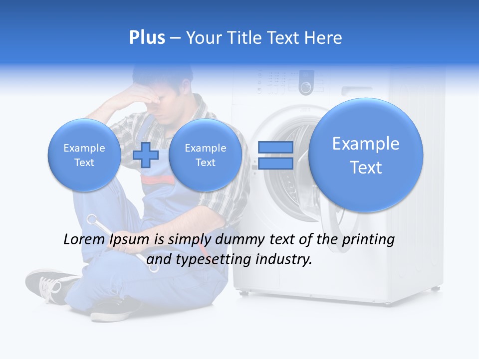 Young Dungarees Desperate PowerPoint Template