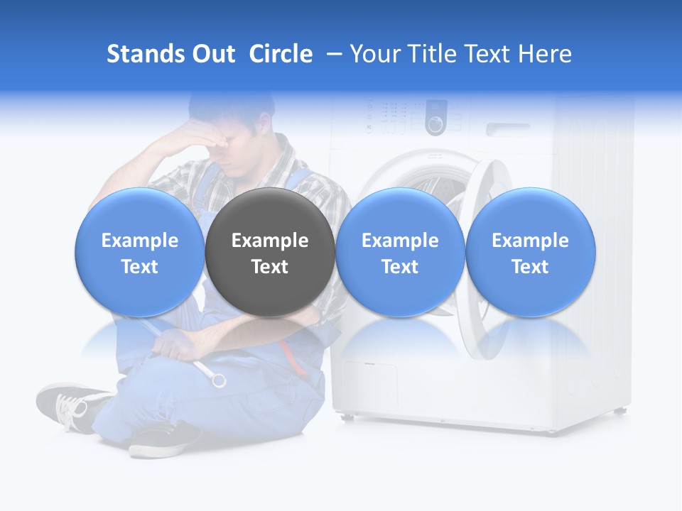 Young Dungarees Desperate PowerPoint Template