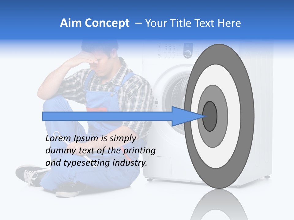 Young Dungarees Desperate PowerPoint Template