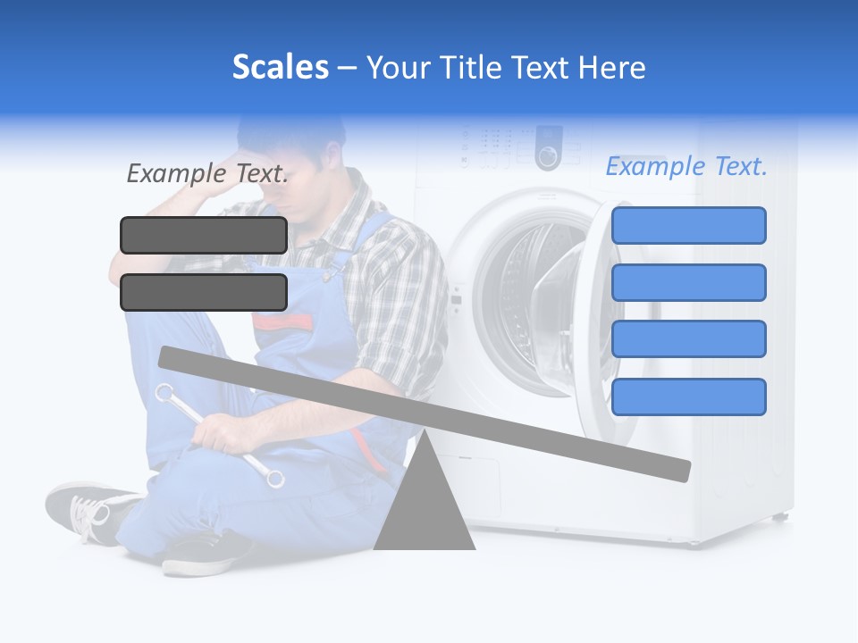 Young Dungarees Desperate PowerPoint Template