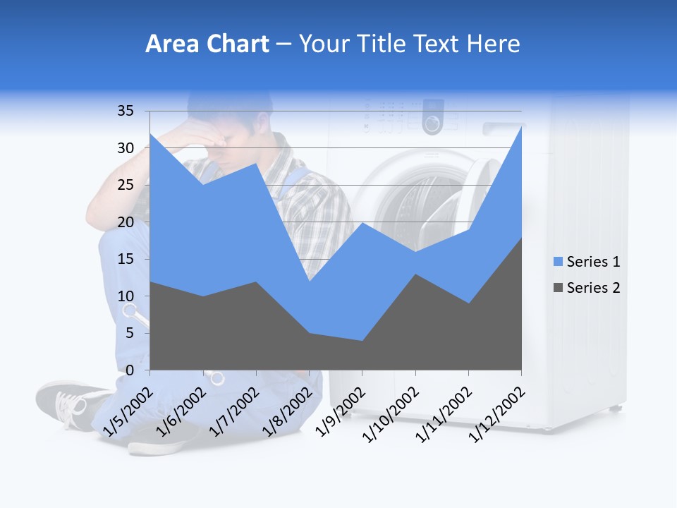 Young Dungarees Desperate PowerPoint Template