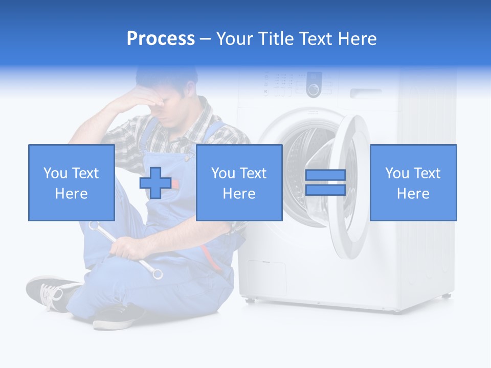 Young Dungarees Desperate PowerPoint Template