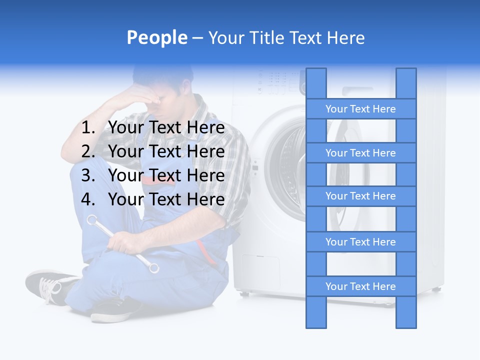 Young Dungarees Desperate PowerPoint Template