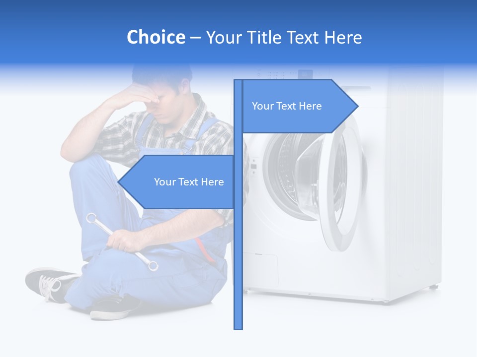 Young Dungarees Desperate PowerPoint Template