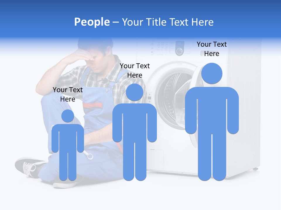 Young Dungarees Desperate PowerPoint Template