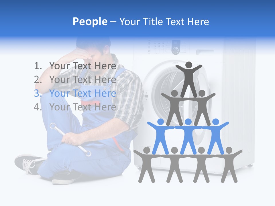 Young Dungarees Desperate PowerPoint Template