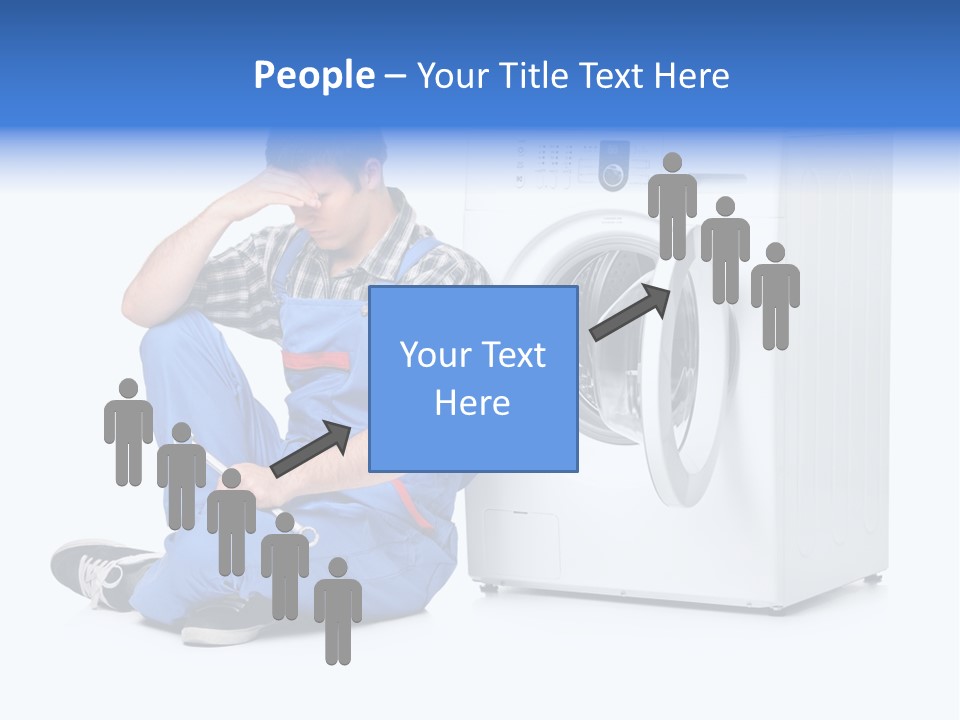 Young Dungarees Desperate PowerPoint Template