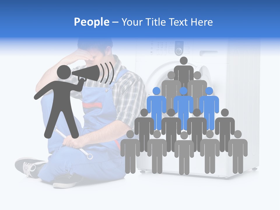 Young Dungarees Desperate PowerPoint Template