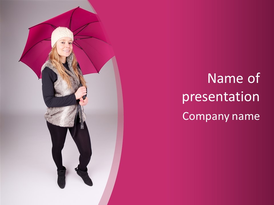 Young Cap Model PowerPoint Template