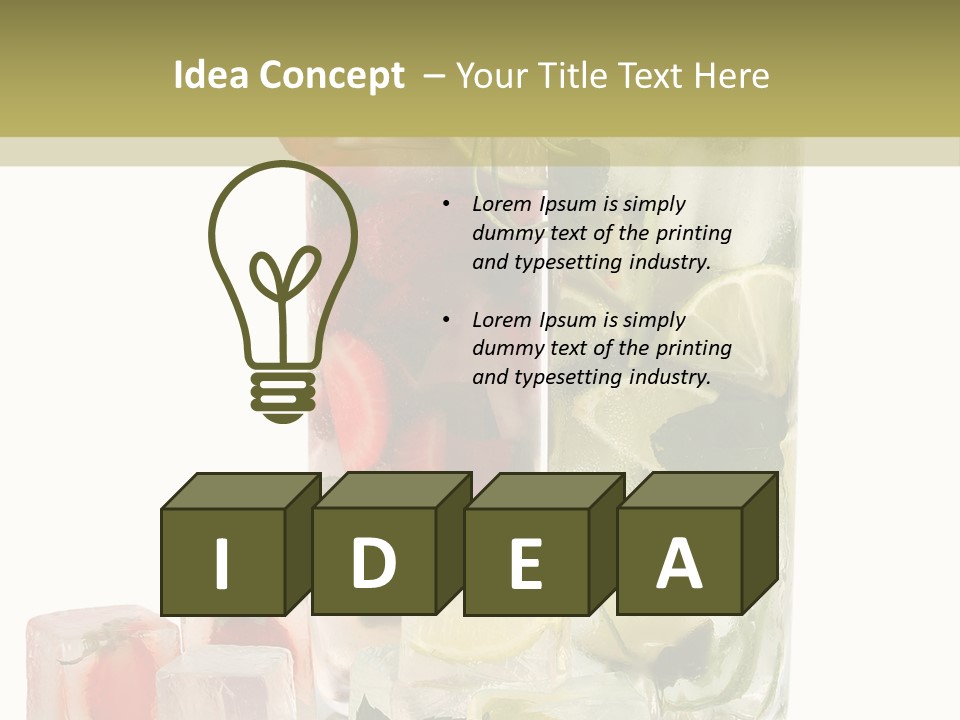 Taste Thirsty Cool PowerPoint Template